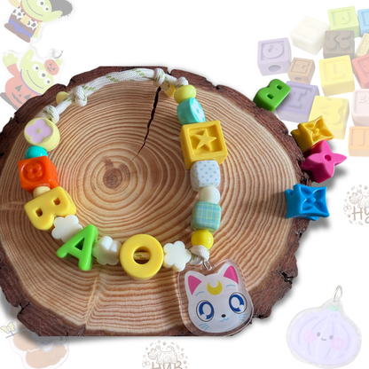 Handcrafted Lego Block Beaded Pet Collar | Cartoon Charms for Puppies&Kittens