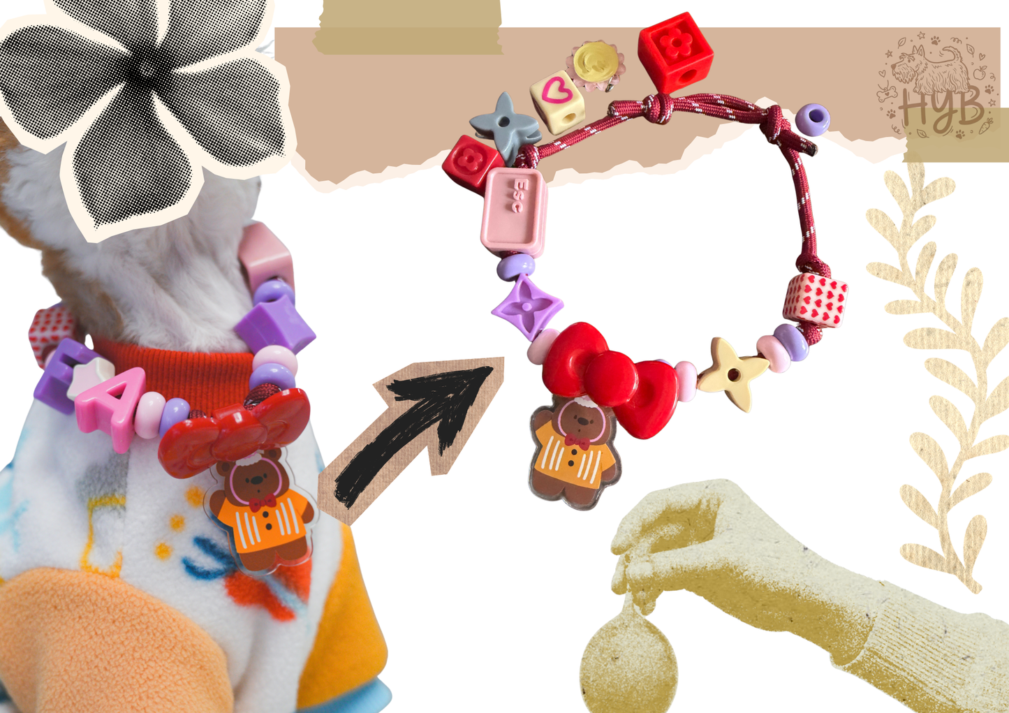 Customized Pet Collar|Mauve Series|Step 1: Select Colorful Round Rope in 5mm