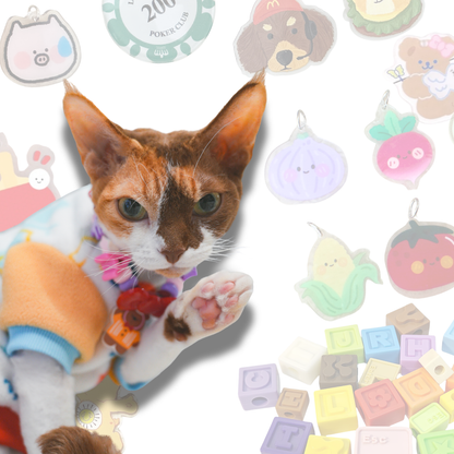 Personalized Cartoon Pet Collar Handmade Lego Block - 15 Charm Options for Dogs & Cats