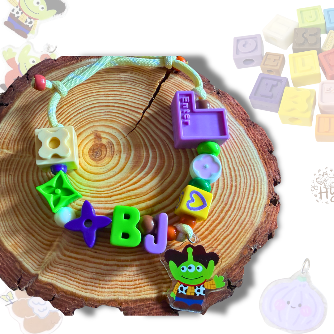 Handcrafted Lego Block Beaded Pet Collar | Cartoon Charms for Puppies&Kittens