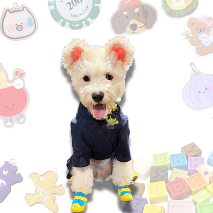 Handcrafted Lego Block Beaded Pet Collar | Cartoon Charms for Puppies&Kittens