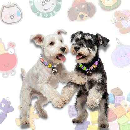 Personalized Sushi Themed Lego Pet Collar - 6 Sanrio Charms for Small Dogs & Cats