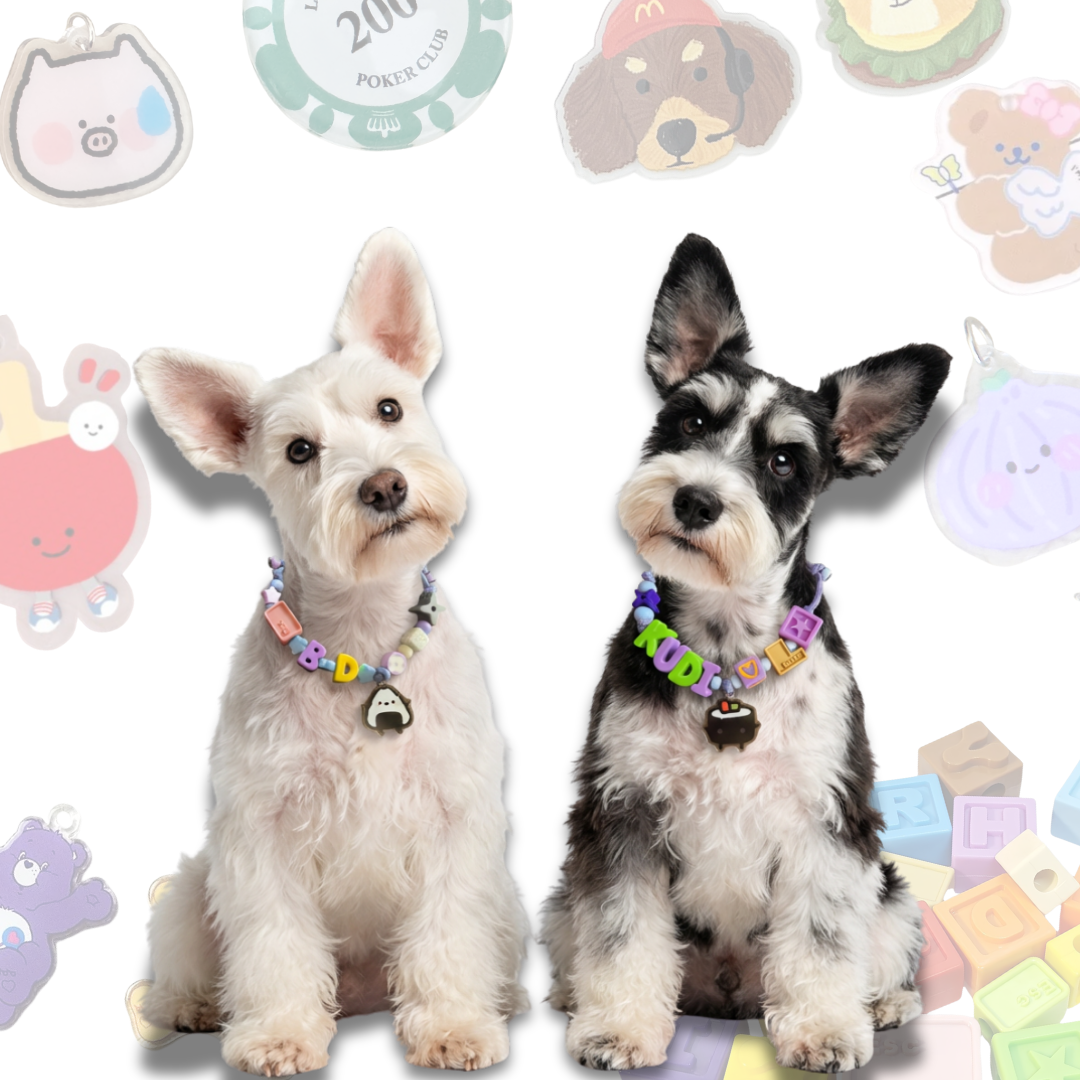 Personalized Sushi Themed Lego Pet Collar - 6 Sanrio Charms for Small Dogs & Cats