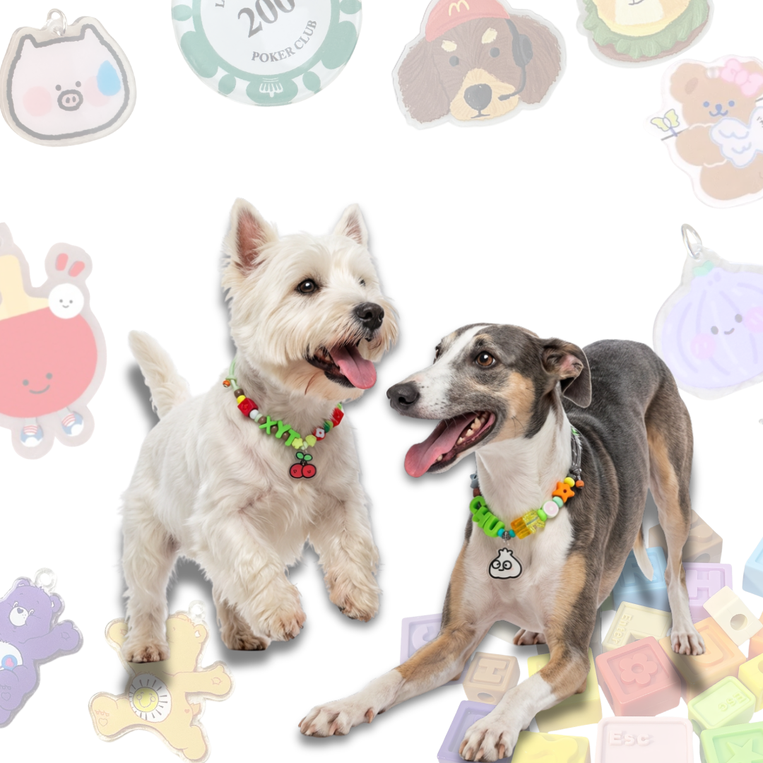 Personalized PvZ Themed Lego Pet Collar - 11 Game Charms for Small Dogs & Cats