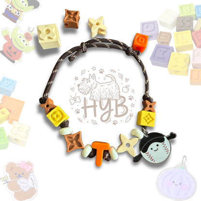 Personalized Sports Themed Lego Pet Collar - 5 Ball Charms for Small Dogs & Cats