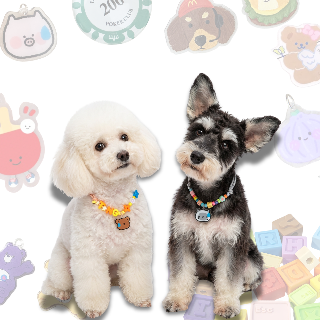 Custom Name Lego Bead Pet Collar-8 Styles Kawaii Sweaty Animal Pet Collar
