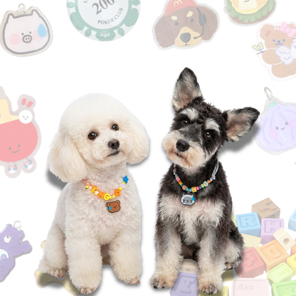 Custom Name Lego Bead Pet Collar-8 Styles Kawaii Sweaty Animal Pet Collar