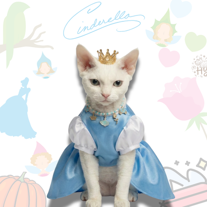 Handmade Pet Necklace with Princess Pumpkin Charms |Cinderella Beaded Pet Collar | +$5 Add Custom Letters