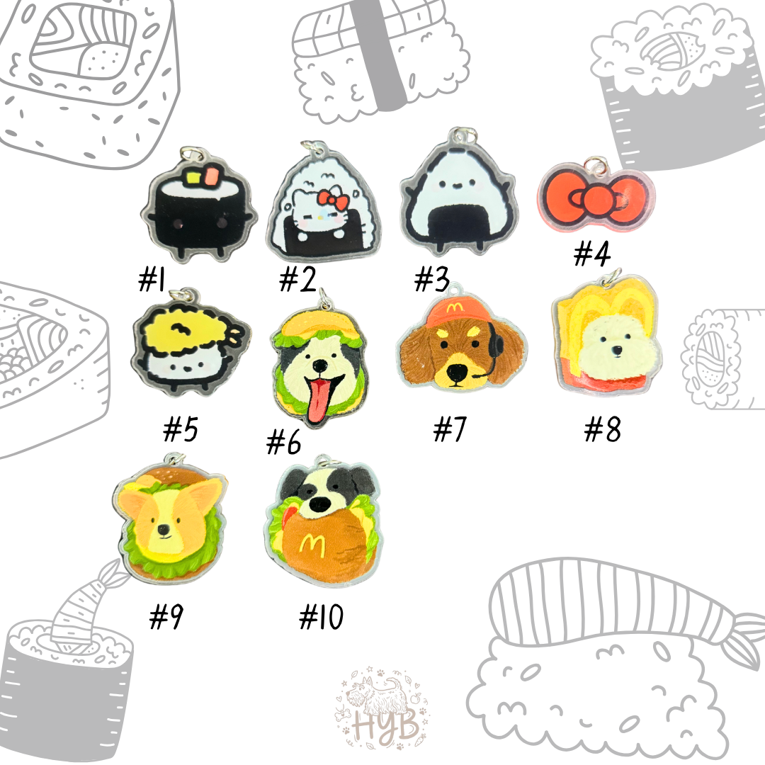 Customized Pet Collar|Mc Dog & Sushi Charms|Step 2: Choose your Favorite Charms