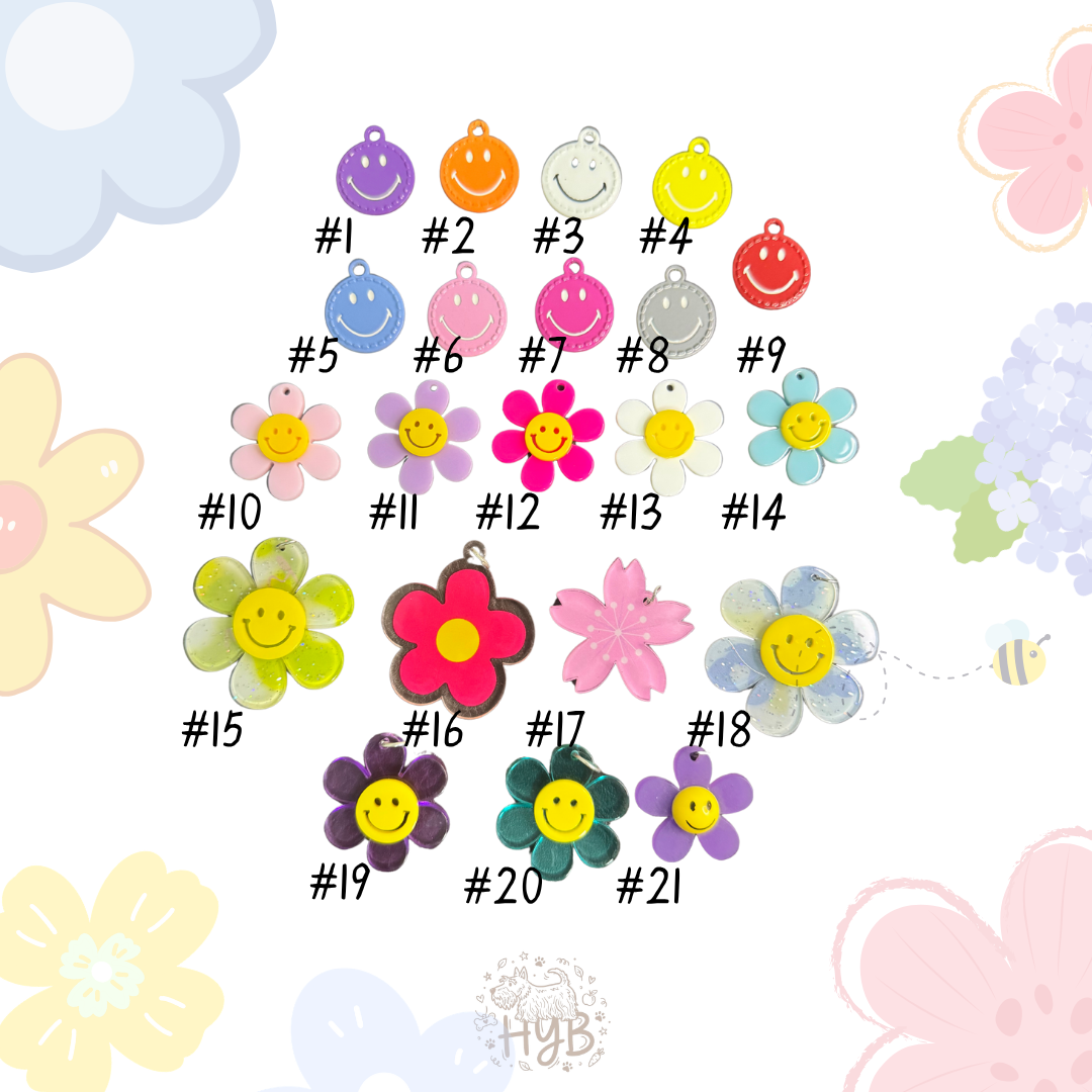 Customized Pet Collar|Smile & Flower Charms|Step 2: Choose your Favorite Charms