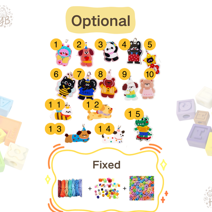 Personalized Cartoon Pet Collar Handmade Lego Block - 15 Charm Options for Dogs & Cats